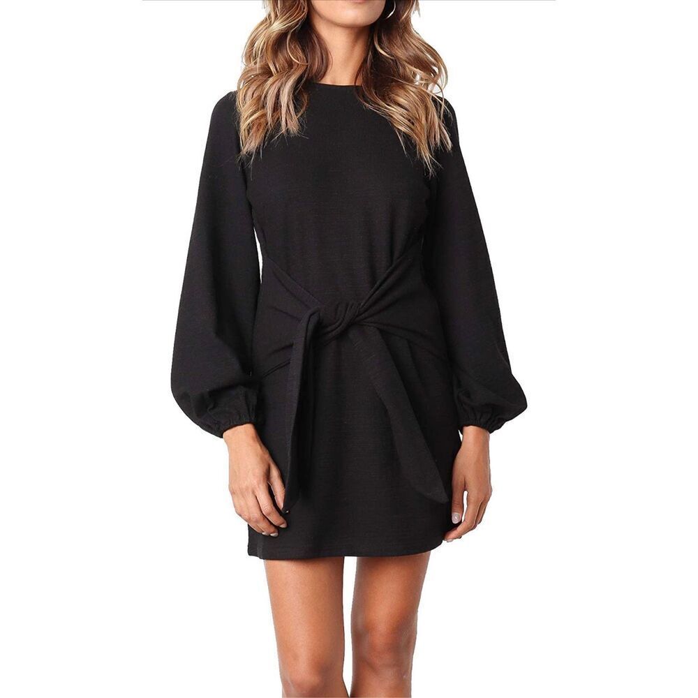 NWT R. Vivimos Black dress tie M Long sleeve